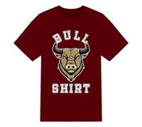 Bull Shirt Funny T-Shirt. The 'No Bull, Just Shirt' Hilarious Tee for Banter Lovers (Burgandy, M)