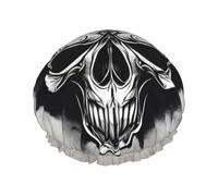 Bull Skull Print Shower Cap, Shower Cap for Women Reusable, Waterproof Bath Cap,Quick Drying Bath Hair Cap