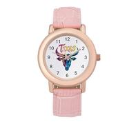Bull Skull Texan Texas Cute Watches for Women Fashion Paint Adjustable Wrist Watch Work Workout