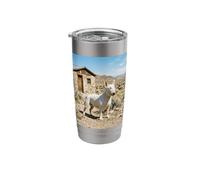 Bull Terrier Desert Cabin Rustic Landscape Scene Stainless Steel Insulated Tumbler