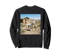 Bull Terrier Desert Cabin Rustic Landscape Scene Sweatshirt