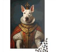 Bull Terrier King Jigsaw Puzzles Game Adult 1000 Piece Jigsaw Wooden Creative Jigsaw Puzzle Decompressing Game 1000pcs (75x50cm)