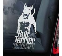 Bull Terrier on Board Car Sticker English Bully Dog Sign Decal Car Decal Vinyl Decal Window Sticker Bumper Stickers Die Cut Decals Present