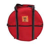 BULL TOOLS EV Charging & Jumper Cable Storage Bag, Organizer 6 Pocket Handmade Carry Bag - 15x15x4 Inch Waterproof Ballistic Polyester Round Bag, Cords, Small Tools, For Motor Vehicles - Red