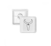 Bull Totem Geometry Pattern PBT Keycaps for Mechanical Keyboard White OEM No Marking Print
