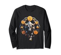 Bull Trading Trader Bitcoin Bull Market Crypto Investor BTC Long Sleeve T-Shirt