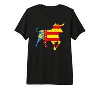 Bull Valencia Flag Spanish Pride Valencian Toros Corrida Premium T-Shirt