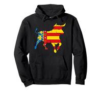 Bull Valencia Flag Spanish Pride Valencian Toros Corrida Pullover Hoodie