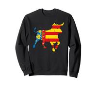 Bull Valencia Flag Spanish Pride Valencian Toros Corrida Sweatshirt
