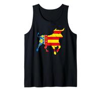 Bull Valencia Flag Spanish Pride Valencian Toros Corrida Tank Top