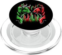 Bull Versus Bear Stock Market Investor Traders Investing PopSockets PopGrip for MagSafe
