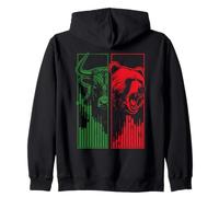 Bull vs Bear Market Art for Stock Traders and Investors Zip Hoodie