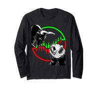 Bull Vs Bear Stock Market Vintage Long Sleeve T-Shirt