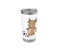 Bull with Football Stainless Steel Insulated Tumbler