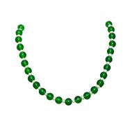 Bullahshah Green Agate Stone & Freshwater Pearl Jewellery Necklace Choker for Women Girls Length-45cm with Rhodium Plated Hook