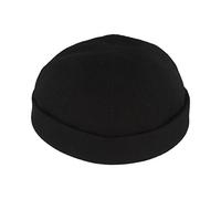 Bullani Docker Cap, Docker Hat, Sailor Hat Made of 100% Wool, Made in Germany, Comfortable & Skin Friendly - Black - X-Large
