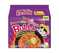 Bulldak Habanero Lime Hot Chicken Ramen - 135g (Pack of 5) | Fiery Korean Noodles with a Zesty Twist | Extreme Spiciness | Quick & Easy Meal | Authentic Korean