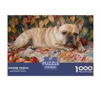 Bulldog 1000 Piece Jigsaw Puzzle for Adults And Kids - Pet Dog Premium Quality, Rewarding, DIY Wall Decor, 'What Happens Next' 38x26cm/1000pcs
