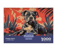 Bulldog 1000 Piece Jigsaw Puzzle for Adults - Pet Dog Unique, Challenging, Family Activity, Collectible, 'What Happens Next' 70x50cm/1000pcs
