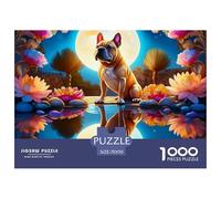 Bulldog 1000 Piece Pet Dog Jigsaw Puzzle for Adults Challenging Puzzle Educational for Challenging Family Activity Games Colorful for Home Decor Gifts 70x50cm/1000pcs