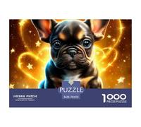 Bulldog 1000 Piece Pet Dog Jigsaw Puzzle for Adults Educational Challenge Adults Age 12 Years Up - Challenge Edition for Home Decor Gifts 70x50cm/1000pcs