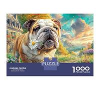 Bulldog 1000 Pieces Extra-Thick Cardboard DIY Jigsaw Puzzle Garden, Cognitive Development & Rehabilitation Puzzle, Leisure Activity, Premium Quality Puzzle 70x50cm/1000pcs
