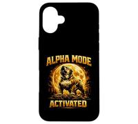 Bulldog Alpha Mode howling at the Moon Design Case for iPhone 16 Plus
