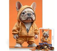 Bulldog And A Human Body 1000 Piece Teenager Puzzles Clear Thinking Gentle Pastime Precise Edges Ideal Xmas Gift (38x52cm)