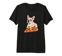 Bulldog and Pizza Cute Food Lover Puppy Dog Premium T-Shirt