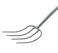 Bulldog Manure Fork 4-Prong Metal Handle