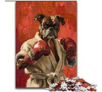 Bulldog Boxing 1000 Piece Jigsaw Puzzles for Teenagers Gifts, Stress Reliever Difficult Challenge for Home Decoration for 14+ (26x38cm)