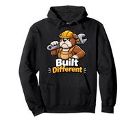 Bulldog Builder Built Different Graphic Pullover Hoodie