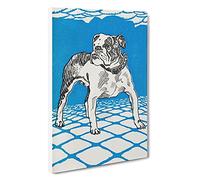 Bulldog By Moriz Jung Canvas Print for Living Room Bedroom Home Office Décor, Wall Art Picture Ready to Hang, 30 x 20 Inch (76 x 50 cm)