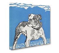 Bulldog by Moriz Jung Canvas Print | Gallery Wrapped 30mm Frame Wall Art | 14x14 inches | Ready to Hang | Modern Animal Picture | Living Room Bedroom Lounge Office