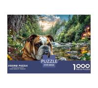 Bulldog by Stream Jigsaws 1000 Piece Puzzle Impossible Educational Games Wall Decor Family Game for Adults And Kids 38x26cm/1000pcs