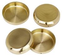 Bulldog Castors Solid Brass Castor Cups (Set of 4) - Genuine Solid Polished Brass - Antique Vintage - Polished Brass Caster Cups - UK Company
