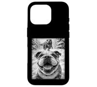 Bulldog Chased by TRex Dinosaur Selfie Case for iPhone 16 Pro