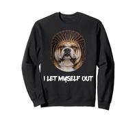 Bulldog Cornrows I Let Myself Out Black African American Sweatshirt