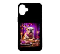 Bulldog Dog Party Cupcakes Celebration Case for iPhone 16 Plus