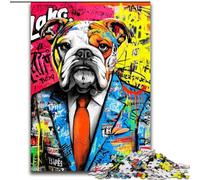 Bulldog Doodle 1000 Piece Jigsaw Puzzles for Teenagers Gifts, for 14+ Train Your Brain And Your Hands Christmas Game Gifts (26x38cm)