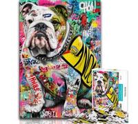 Bulldog Doodle JigsawPuzzle 1000 Pieces for Teenagers,Challenging To Complete But Fun And Humorous Birthday Present,Gifts,Wall Art (50x75cm)
