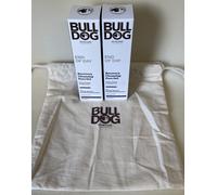 Bulldog End Of Day Cleansing Face Gel 50ml x2 & Gift Bag Ideal For Travel