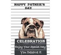 Bulldog Fun Father's Day Greetings card Jail Prisoner Mug shot PIDBUL3