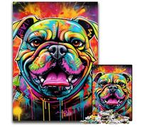 Bulldog Jigsaw Puzzles 1000 Pieces for Adults cardboard Jigsaw Puzzles for Home Decor & Holiday Fun 26X38CM/10.23x14.96inch