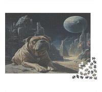 Bulldog Jigsaw Puzzles Puzzles for Adults Kids. 1000 Pieces Planet City Impossible Challenge Toy Educational Game Home Decoration for Educational Games Gifts 1000pcs (75x50cm)