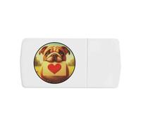 'Bulldog Love Note' Pill Box with Tablet Splitter (PI00034184)