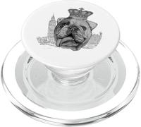 Bulldog Medieval King Realistic Drawing PopSockets PopGrip for MagSafe
