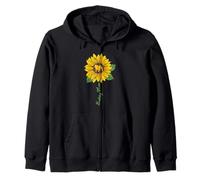 Bulldog Mom Sunflower English Bulldog Lover Gifts Dog Mama Zip Hoodie