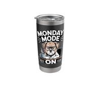Bulldog Monday Mode On Coffee Work Stainless Steel Insulated Tumbler