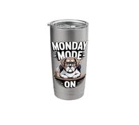 Bulldog Monday Mode On Coffee Work Stainless Steel Insulated Tumbler
